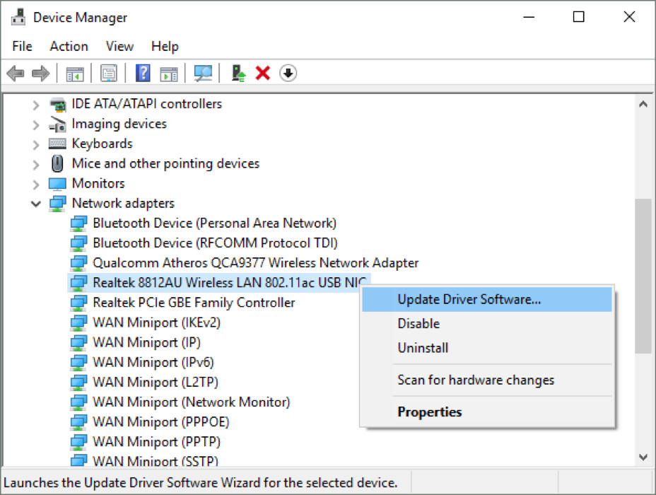 realtek 8812au driver windows 10 stability